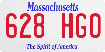 MA license plate 628HG0
