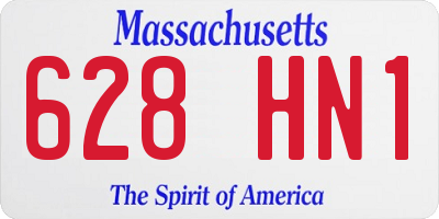 MA license plate 628HN1