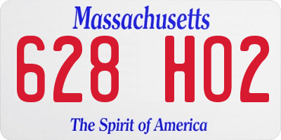 MA license plate 628HO2