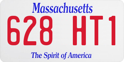 MA license plate 628HT1