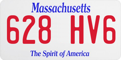 MA license plate 628HV6