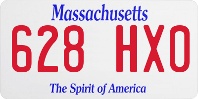 MA license plate 628HX0