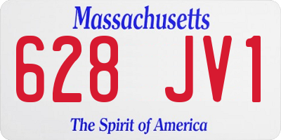 MA license plate 628JV1