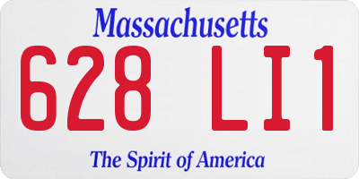 MA license plate 628LI1