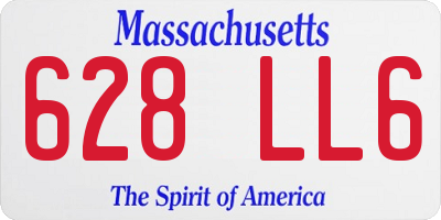 MA license plate 628LL6