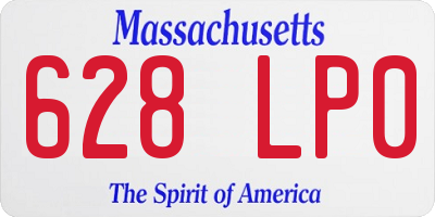 MA license plate 628LP0