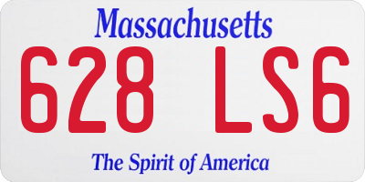 MA license plate 628LS6