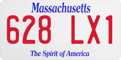 MA license plate 628LX1