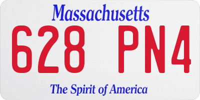 MA license plate 628PN4