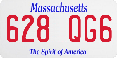 MA license plate 628QG6