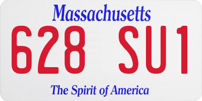 MA license plate 628SU1