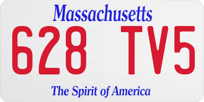 MA license plate 628TV5