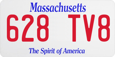 MA license plate 628TV8