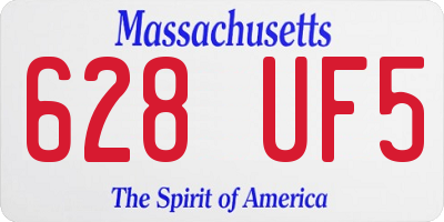 MA license plate 628UF5