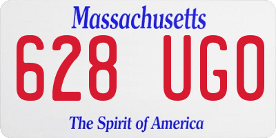 MA license plate 628UG0