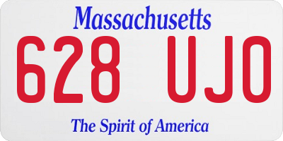 MA license plate 628UJ0