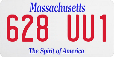 MA license plate 628UU1
