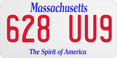 MA license plate 628UU9