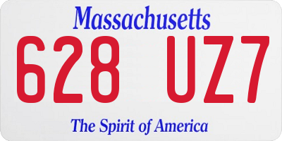 MA license plate 628UZ7