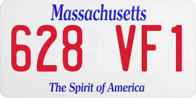 MA license plate 628VF1