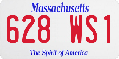 MA license plate 628WS1
