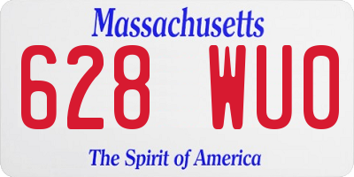 MA license plate 628WU0