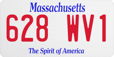 MA license plate 628WV1