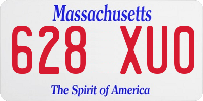 MA license plate 628XU0