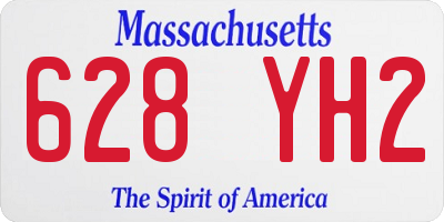 MA license plate 628YH2