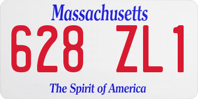 MA license plate 628ZL1
