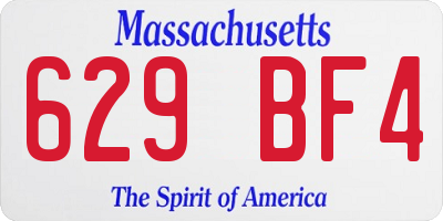 MA license plate 629BF4