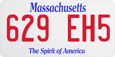 MA license plate 629EH5