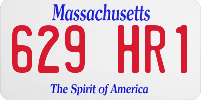 MA license plate 629HR1
