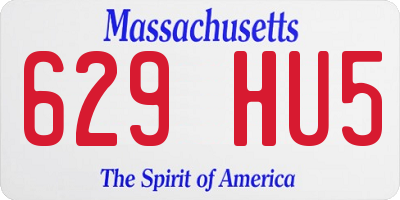 MA license plate 629HU5