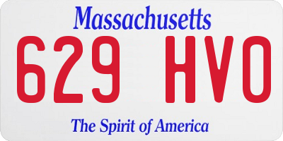 MA license plate 629HV0