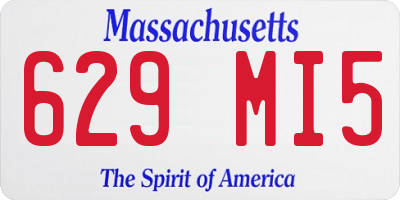 MA license plate 629MI5