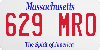MA license plate 629MR0