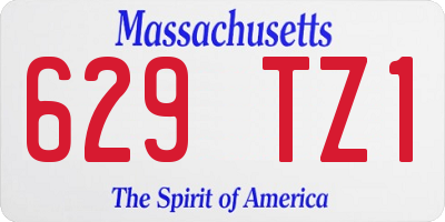 MA license plate 629TZ1