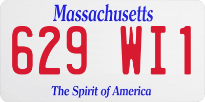 MA license plate 629WI1