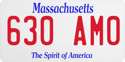 MA license plate 630AM0