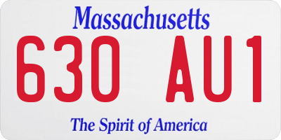 MA license plate 630AU1