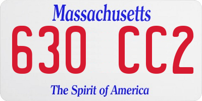 MA license plate 630CC2