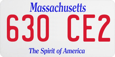 MA license plate 630CE2