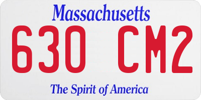 MA license plate 630CM2