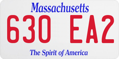 MA license plate 630EA2