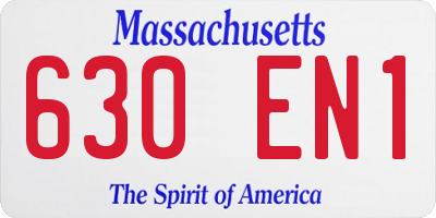 MA license plate 630EN1