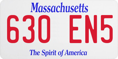 MA license plate 630EN5