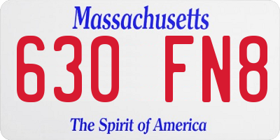 MA license plate 630FN8
