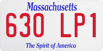 MA license plate 630LP1