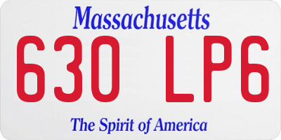 MA license plate 630LP6